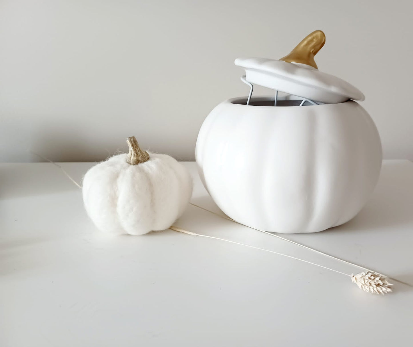 Ceramic Pumpkin Pot with Lid