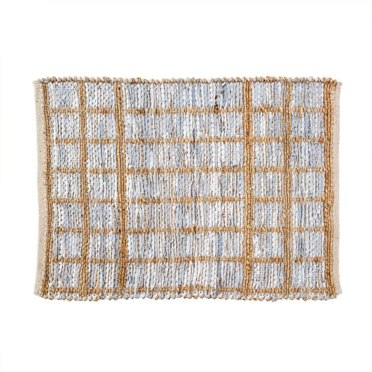 Trestle Leather/Jute Rug 2x3 Ice