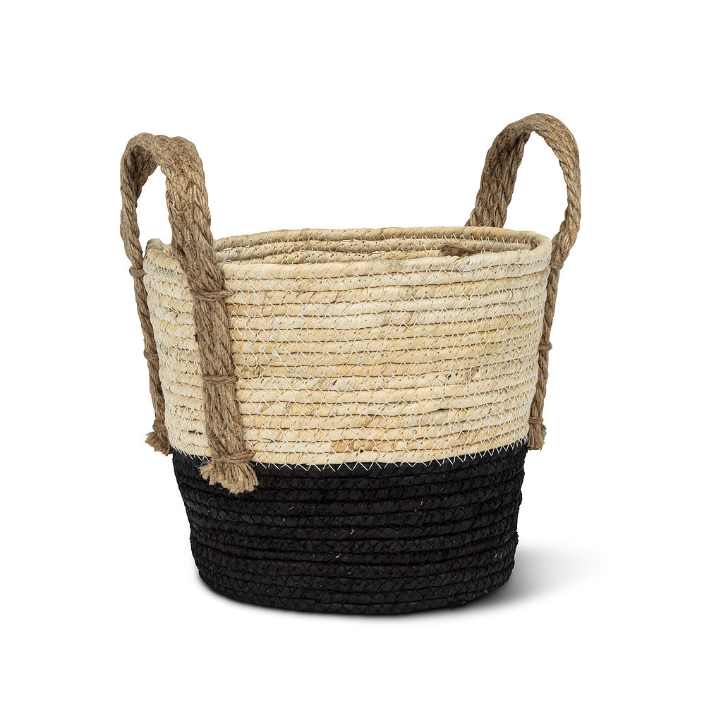 Round Baskets with Jute Handles