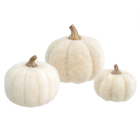 Felt Pumpkin White