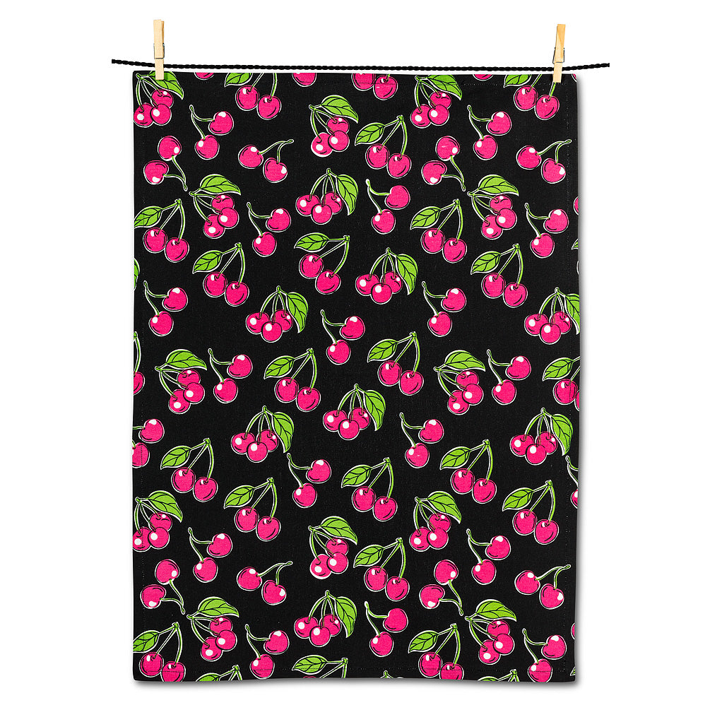Bold Cherries Tea Towel