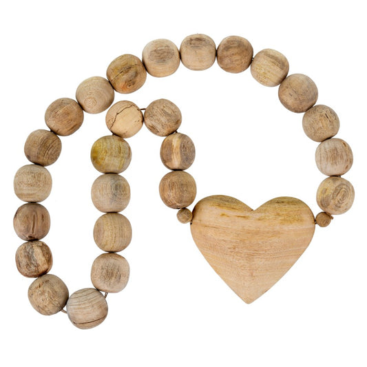 Full Heart Wood Beads