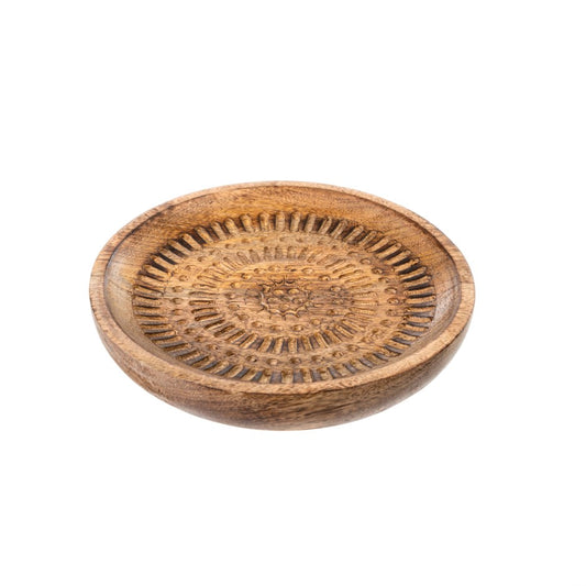 Bali Carved Serving Plate Small